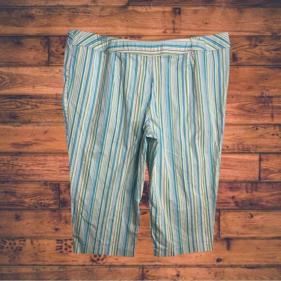 5 for $25🔥George Vertical Striped Stretch Pants Size 24W - Picture 2 of 7